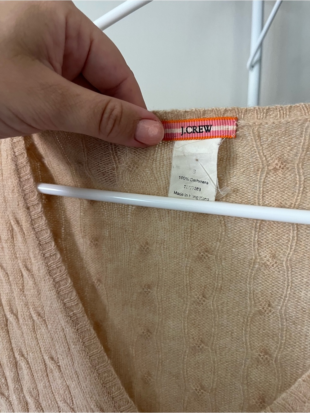 J. Crew - Cashmere Cable Knit Tan Sweater - Picture 3 of 3